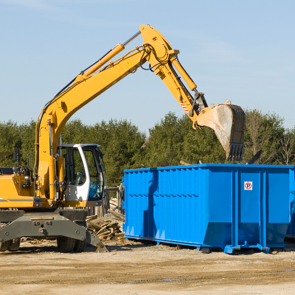 are there any restrictions on where a residential dumpster can be placed in Panorama Heights